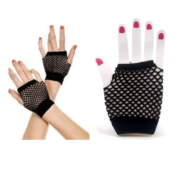 Guantes miton de red negro corto