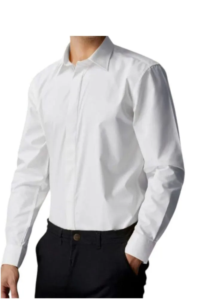 Camisas de vestir para Hombre 1 Camisas de vestir para hombre lisas con logo bordado para uniformes corporativos y ropa de trabajo empresarial