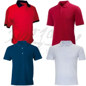 Chomba de piqué unisex en color azul, negro o blanco para uniforme de empresas y ropa de trabajo institucional personalizada con logo bordado