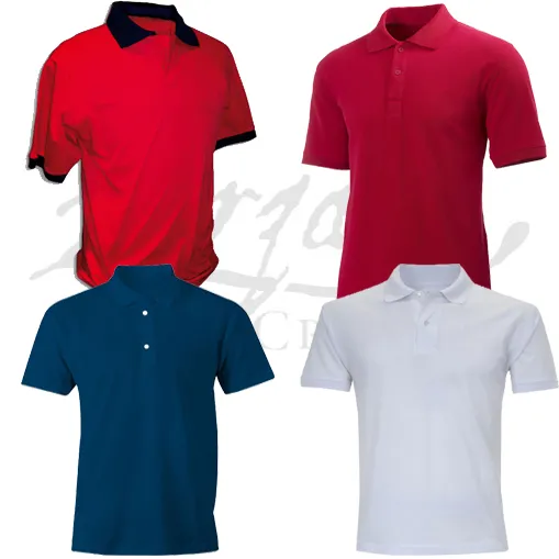 Chomba de pique unisex 1 Chomba de piqué unisex en color azul, negro o blanco para uniforme de empresas y ropa de trabajo institucional personalizada con logo bordado