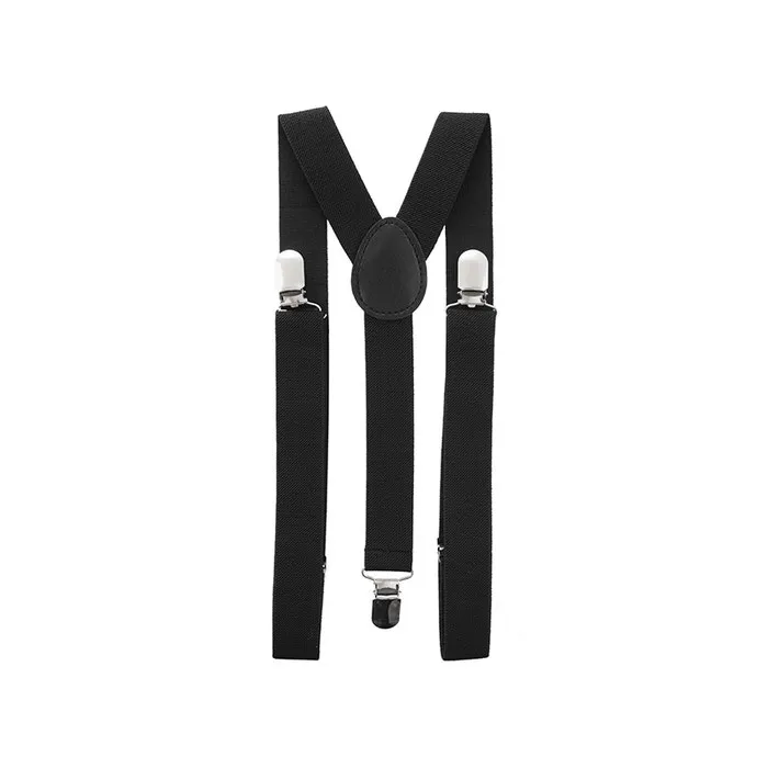 Tiradores Elasticos para niños 1 Tiradores elásticos para niños y adultos reforzados en varios colores con terminación metálica y variante de ojal para botón de pantalón.