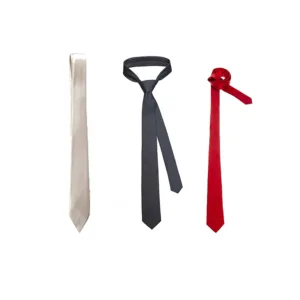 Corbatines de vestir unisex regulables en color negro y blanco para uniformes corporativos de empresas, gastronomía y hotelería de lujo.