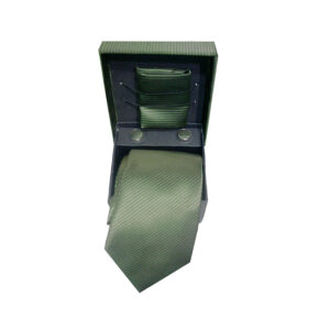 Conjunto de Corbata con pañuelo y gemelos