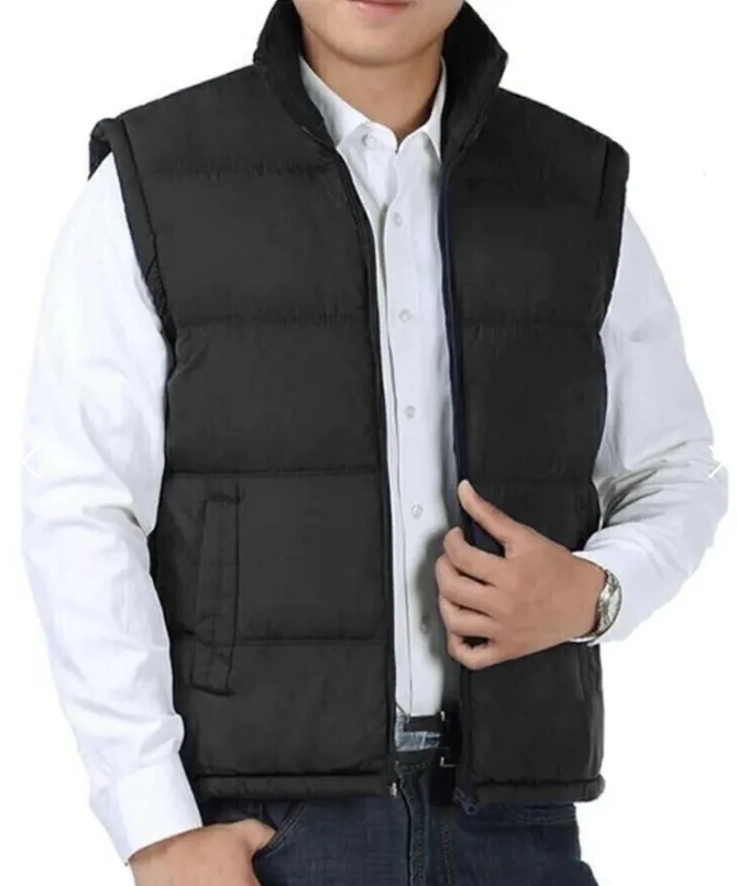 Chaleco de microfibra para Hombre 1 Chaleco de microfibra para hombre en color negro o gris para uniforme de empresas y ropa de trabajo personalizada con logo bordado