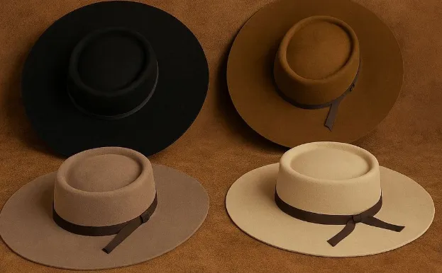 Sombrero Norteño o Campero 1 Sombrero norteño o campero de fieltro de lana en talle varios negro regionales para souvenirs de turismo y regalos empresarios corporativos de empresas.