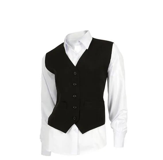 Chaleco para Mujer 1 Chaleco para mujer de vestir o casual sastrero en color negro para uniforme corporativo de oficinas y ropa de trabajo personalizada con logo