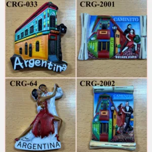 Imanes con motivos de tango en colores surtidos para souvenirs de turismo y regalos empresarios corporativos de empresas.