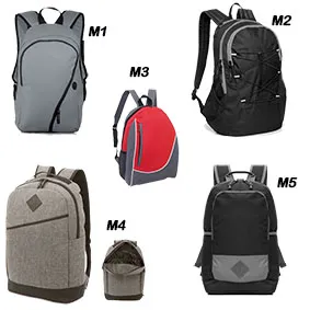 Mochilas de cordura con logo personalizado por mayor en modelos varios para regalos empresarios y souvenirs de empresas.