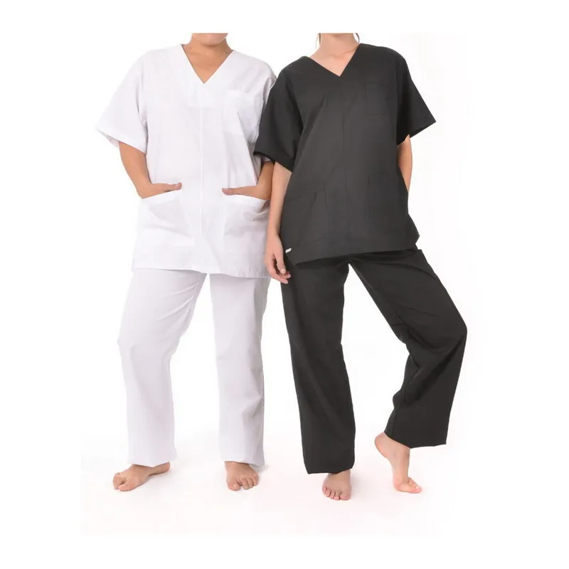 Ambo Odontologico y de limpieza 1 Ambos odontológicos y de limpieza por mayor con chaqueta con broches y pantalón para uniformes de empresas de servicios y sanidad.