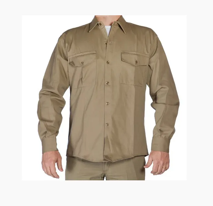 Camisa de Trabajo 1 Camisa de trabajo tipo grafa personalizada con logo para uniformes industriales y de talleres en Buenos Aires