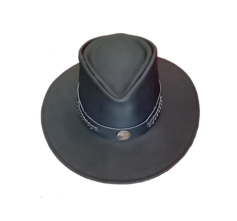 Sombrero Gaucho de cuero 1 Sombrero gaucho de cuero en colores negro marron y talles varios regionales para souvenirs de turismo y regalos empresarios corporativos de empresas.