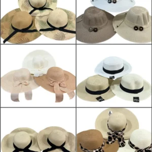 Sombreros capelinas para mujer de ala ancha en materiales y modelos varios para regalos empresarios, acciones de marcas y eventos corporativos.