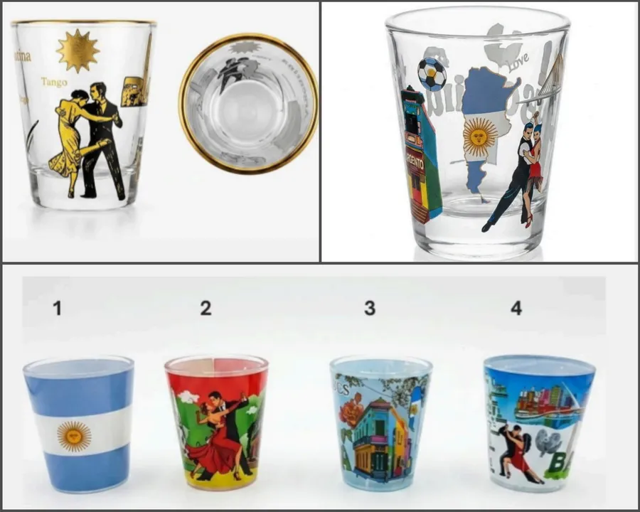 Vasito Tequilero Tango 1 Vasitos tequileros de tango para shots artesanales con motivos de Argentina para regalos empresarios y souvenirs de turismo internacional.