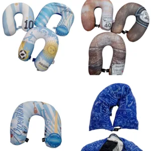 Cuellos para viaje personalizados con logo corporativo por mayor para regalos empresarios y souvenirs de turismo de empresas.