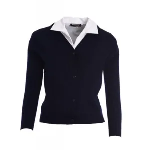 Cardigan para mujer para uniforme de abrigo tejido de punto para uniforme corporativo de oficinas y ropa de trabajo con logo bordado