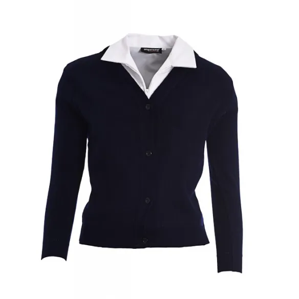Cardigan para Mujer 1 Cardigan para mujer para uniforme de abrigo tejido de punto para uniforme corporativo de oficinas y ropa de trabajo con logo bordado