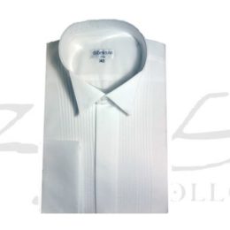 Camisa cuello palomita plisada