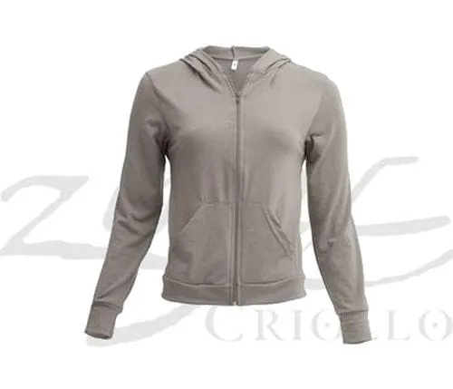 Camperas de modal deportiva 1 Campera de modal deportiva con cierre, capucha y bolsillos para uniforme de gimnasios, centros de estética y promociones con logo corporativo
