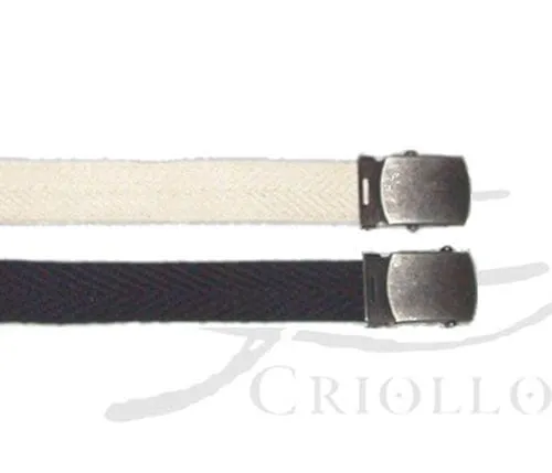 Cinturones de soga tipo marinero 1 Cinturones de soga tipo marinero de varios colores con hebilla metálica de ajuste y puntera metálica reforzada.