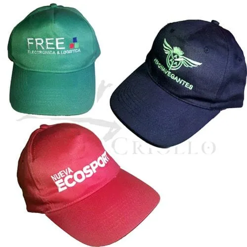 Gorras bordadas o lisas 1 Gorras bordadas con logo corporativo de alta definición para regalos empresarios y souvenirs de recuerdos argentinos regionales
