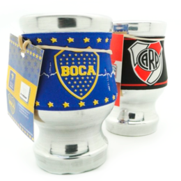 Mate aluminio Boca/River