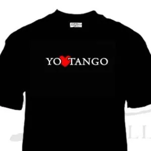 Musculosa de tango Yo Amo al Tango con diseño estampado, souvenir regional de turismo argentino y regalos empresarios corporativos de empresas.