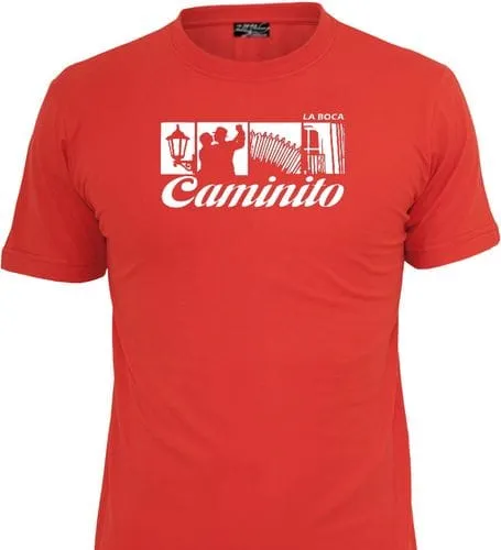 ZC1000 - Caminito 1 Remera de tango Caminito de La Boca con diseño estampado, souvenir regional de turismo argentino y regalos empresarios corporativos.