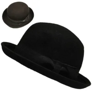 Sombrero bombín para mujer en color negro para regalos empresarios, acciones promocionales de marcas y todo tipo de eventos corporativos.