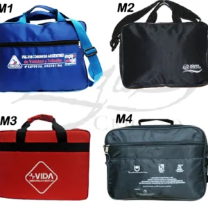 Bolso portafolio para congresos tipo maletin con manija y correa extensible personalizado para regalos empresarios y souvenirs corporativos de recuerdos argentinos de turismo.
