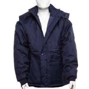 Campera trucker de microfibra impermeable con guata y abrigo polar interior con capucha para uniforme de empresas y ropa de trabajo