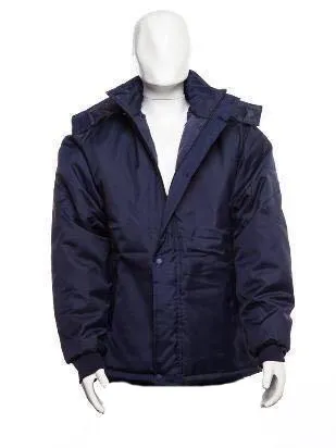 Campera Trucker 1 Campera trucker de microfibra impermeable con guata y abrigo polar interior con capucha para uniforme de empresas y ropa de trabajo