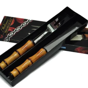 Cubiertos para asador trinchante x 2 piezas media caña artesanales para souvenirs de turismo y regalos corporativos empresarios de empresas.