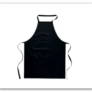 Delantal de cocina con pechera en gabardina o tropical mecánico antimanchas negro, blanco o rojo para uniformes gastronómicos con logo