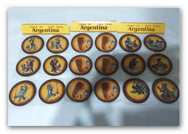 Posa Vasos de simil cuero 1 Posavasos de símil cuero de tango, Argentina y gaucho con diseños full color regionales para souvenirs de turismo y regalos empresarios corporativos.
