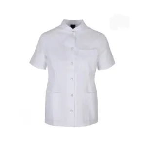 Chaqueta cuello mao para personal de limpieza, maestranza y sanidad en color celeste, azul o bordó para uniforme de empresas con logo