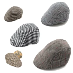 Boinas tipo escocesa cuadrillé por mayor en colores varios personalizadas con logo bordado para uniformes y regalos empresarios de empresas.