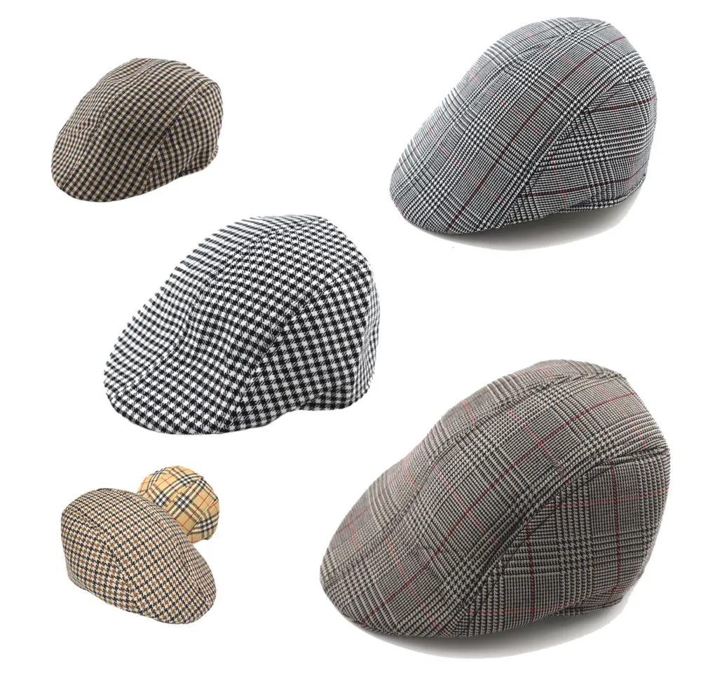 Boinas tipo escocesa cuadrillé por mayor en colores varios personalizadas con logo bordado para uniformes y regalos empresarios de empresas.