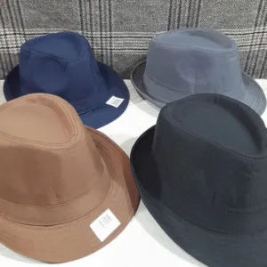 Sombrero tipo fedora liso en colores varios de tela gabardina o poliester para regalos empresarios, acciones promocionales de marcas y eventos corporativos.