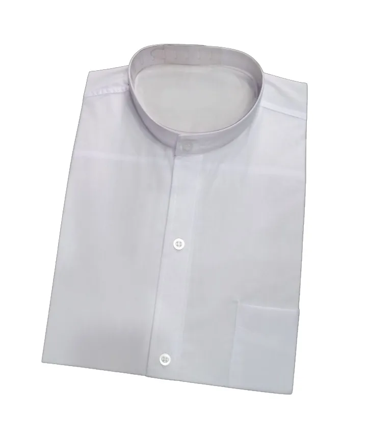 Camisa Mao con bolsillo 1 Camisa cuello mao con bolsillo unisex de calce sin género para uniformes de gastronomía y hotelería con logo