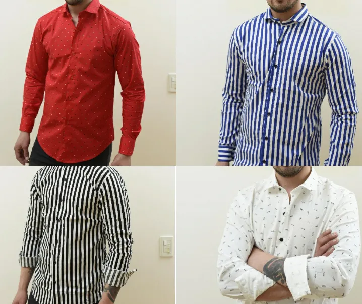Camisas hombre rayadas 1 Camisas de hombre rayadas con logo bordado para uniformes corporativos y ropa de trabajo comercial personalizada