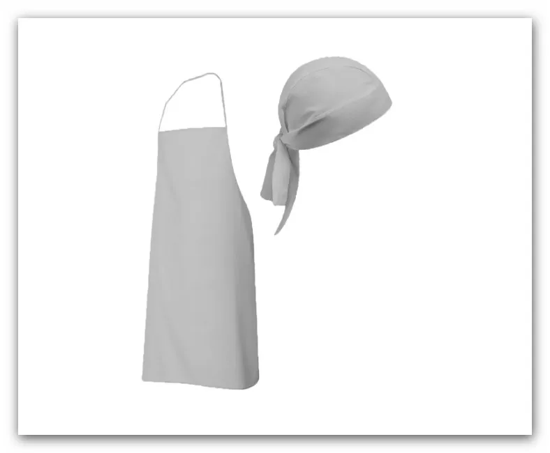 Cofia para cocina 1 Cofia para cocina en color negro, blanco o rojo para protección e higiene en uniformes gastronómicos y ropa de trabajo con logo