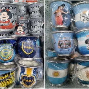 Mate vidrio forrado en modelos varios regionales para souvenirs de turismo y regalos empresarios corporativos de empresas.