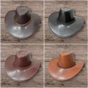 Sombrero australiano vaquero modelos varios en cuero ecológico y gamuzado para regalos empresarios, acciones de marcas y todo tipo de eventos corporativos.