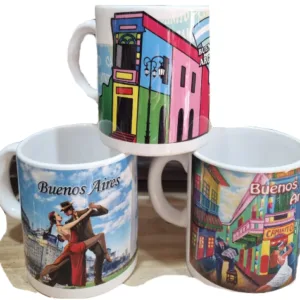 Tazas de tango de Argentina de cerámica en modelos varios regionales para souvenirs de turismo y regalos empresarios corporativos de empresas.