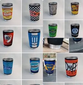 Vaso de aluminio de 1 litro forrado de neoprene con logo personalizado por mayor para regalos empresarios y souvenirs de empresas.