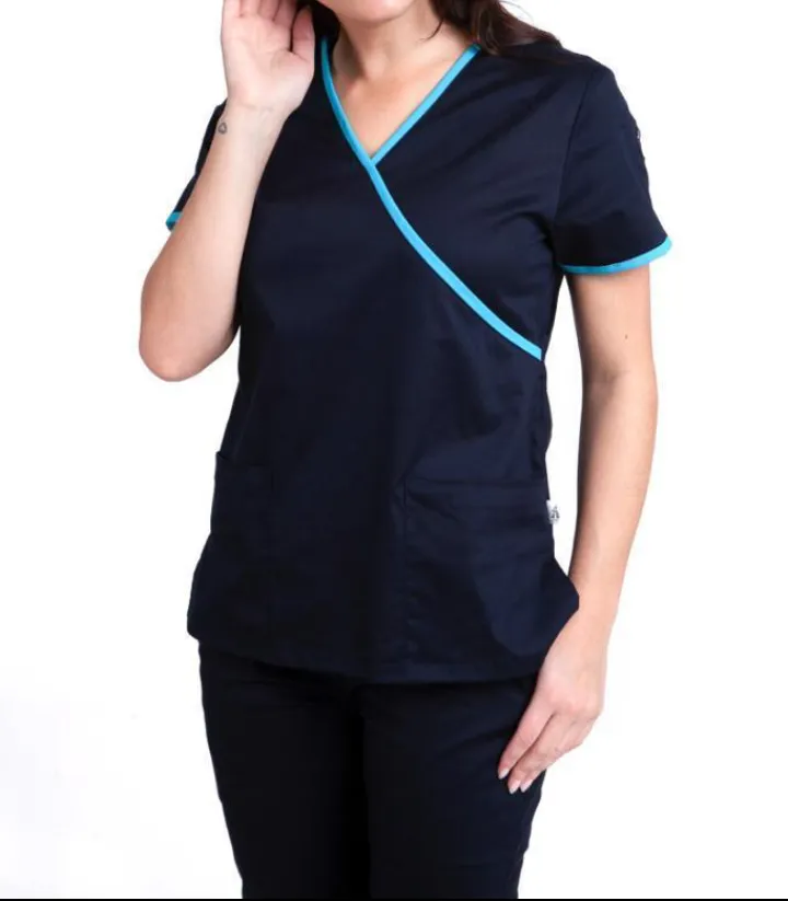 Ambos para medicina y Odontologia 1 Ambos para medicina y odontología por mayor con chaqueta cuello en V y pantalón para uniformes de clínicas y personal de salud.