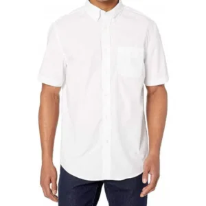 Camisa de hombre sport manga corta lisa para uniforme de verano y ropa de trabajo corporativa personalizada con logo