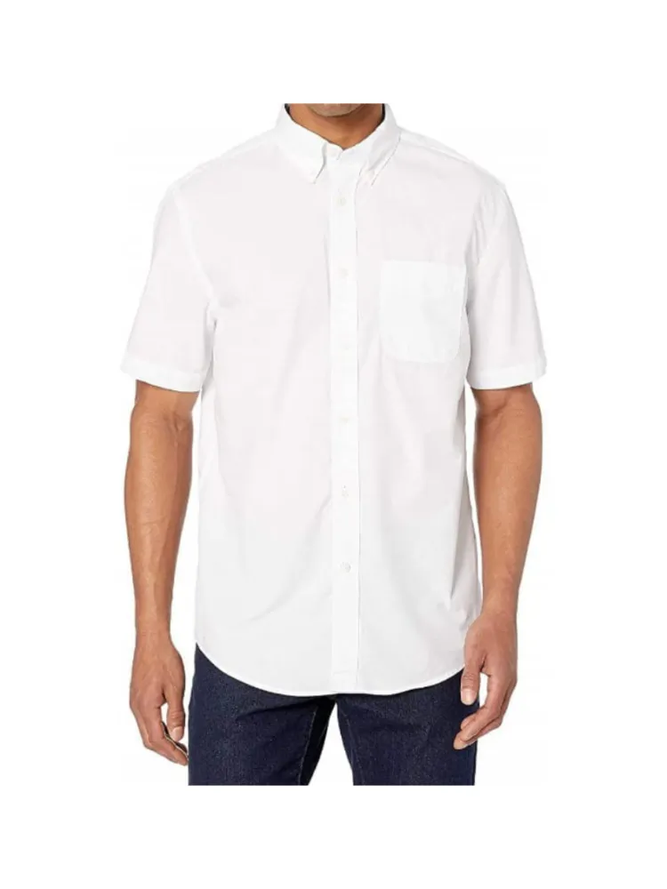Camisas de hombre sport manga corta 1 Camisa de hombre sport manga corta lisa para uniforme de verano y ropa de trabajo corporativa personalizada con logo