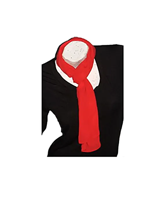 Chalinas de gasa 1 Chalinas de gasa para uniforme de empresa en colores negro, blanco, gris y rojo para personal administrativo, secretarias y recepciones corporativas.