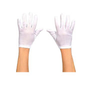 Guantes blancos cortos